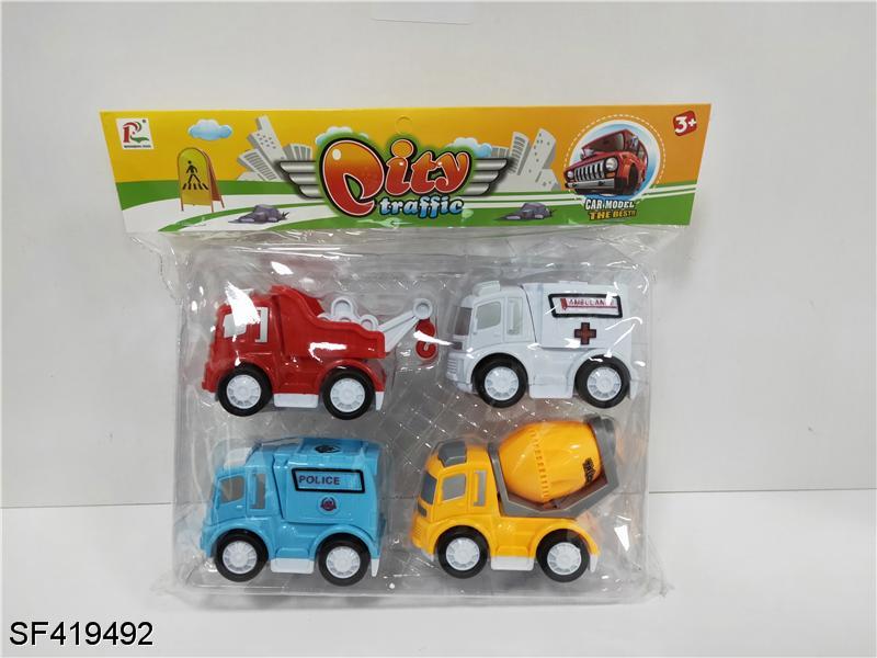 惯性工程车/消防车/救护车(4只装)