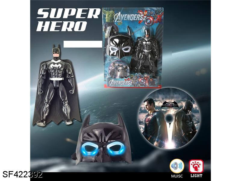 蝙蝠侠公仔带音乐灯光/面具/CD