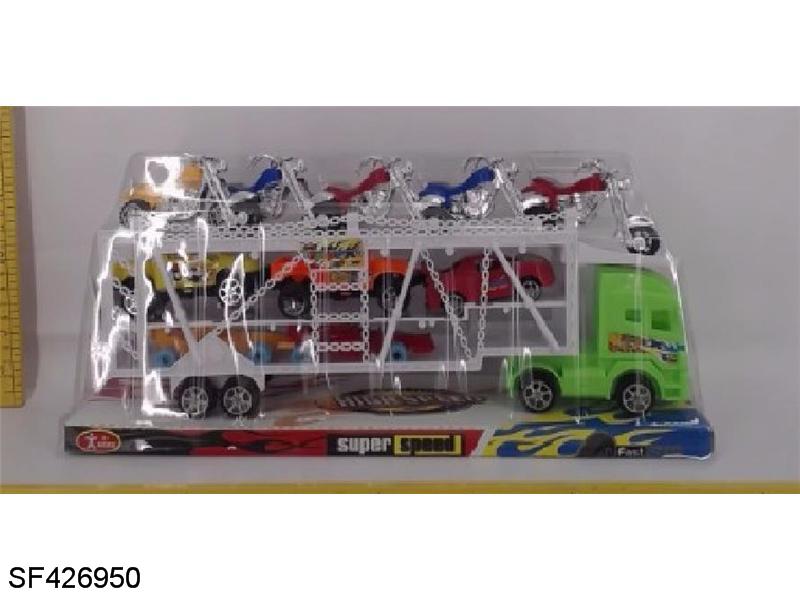 惯性三层车载5只三轮车+5只车仔