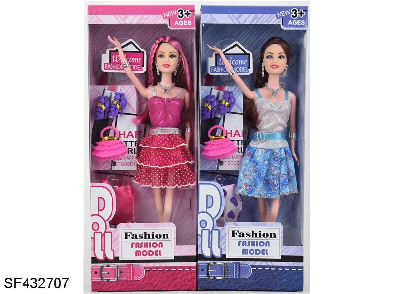 11.5寸时尚实身芭比2款式四色混装