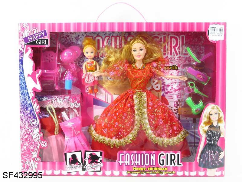 11.5寸实身芭比带配件衣服