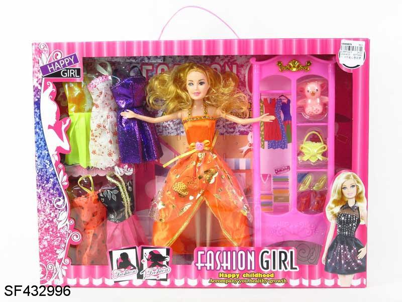11.5寸实身芭比带配件衣服