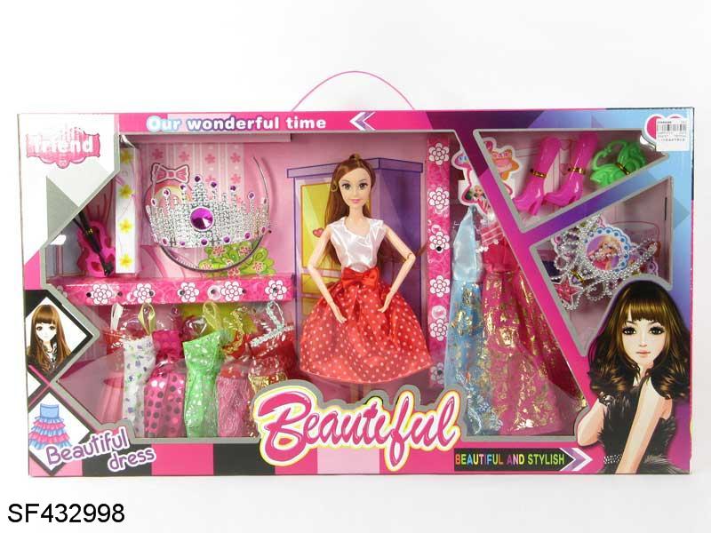 12关节实身芭比带配件衣服