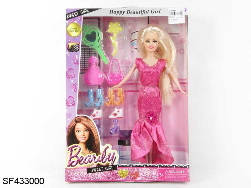 11.5寸实身芭比带配件衣服