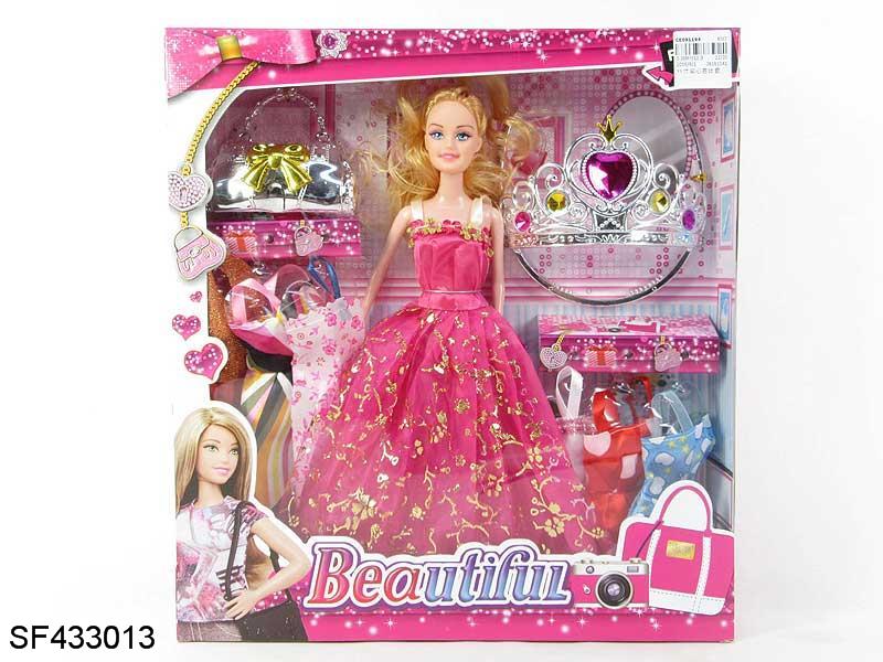 11.5寸实身芭比混装带衣服带配件