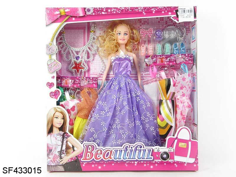 11.5寸实身芭比混装带衣服带配件