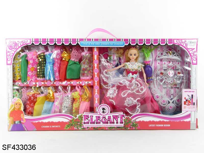 11.5寸实身婚纱芭比带衣服带配件