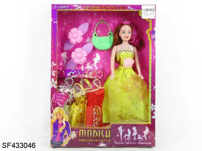 11.5寸空身芭比带配件衣服