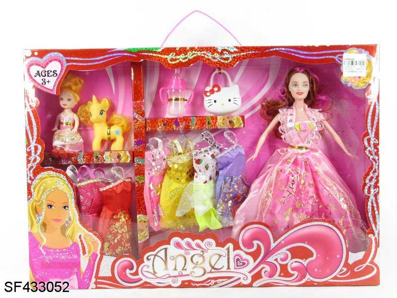 11.5寸实身婚纱芭比带配件衣服