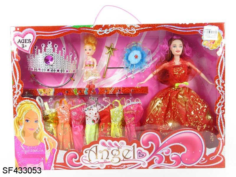 11.5寸实身婚纱芭比带配件衣服