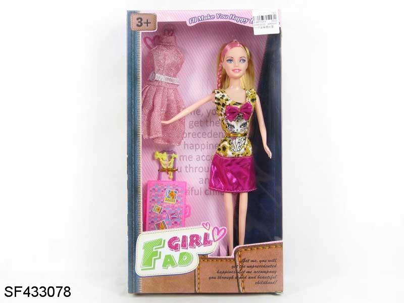 11.5晚时装实身芭比带衣服带配件