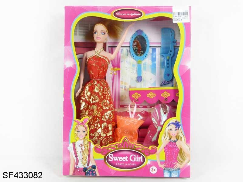 11.5寸实身婚纱公主带配件带衣服