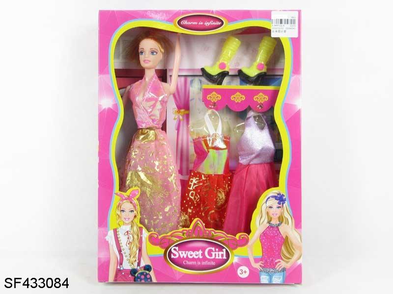 11.5寸实身婚纱公主带配件带衣服