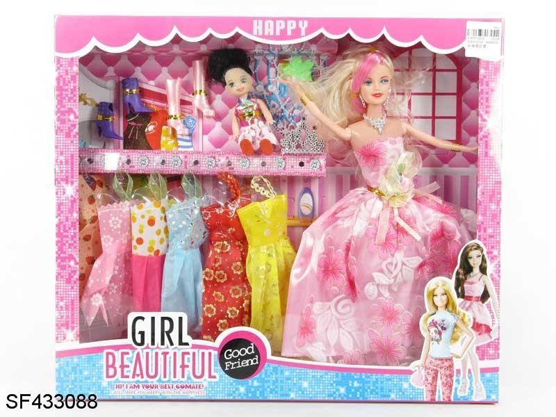 11.5寸实身婚纱芭比带衣服带配件