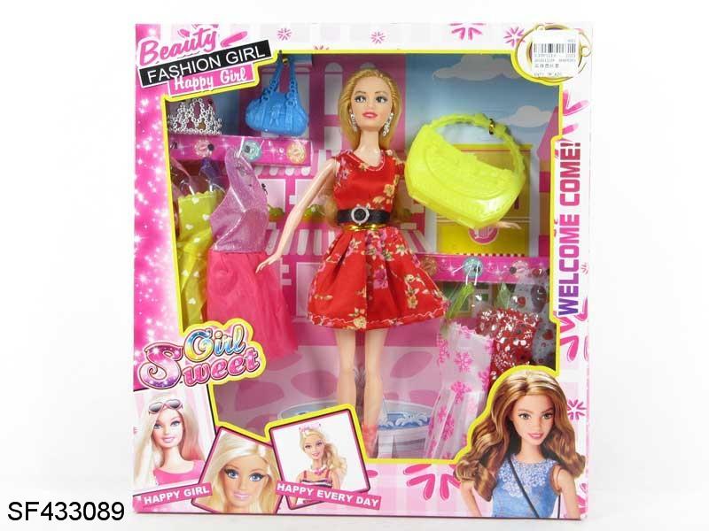 11.5寸实身时装芭比带衣服带配件