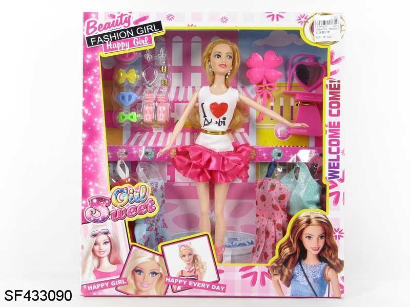 11.5寸实身时装芭比带衣服带配件