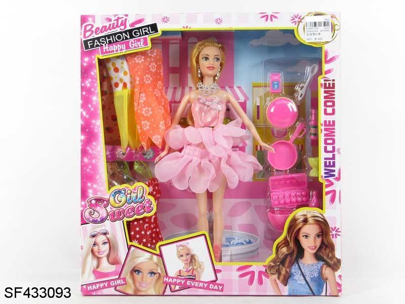 11.5寸实身时装芭比带衣服带配件