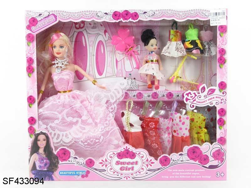 11.5寸实身婚纱芭比带衣服带配件