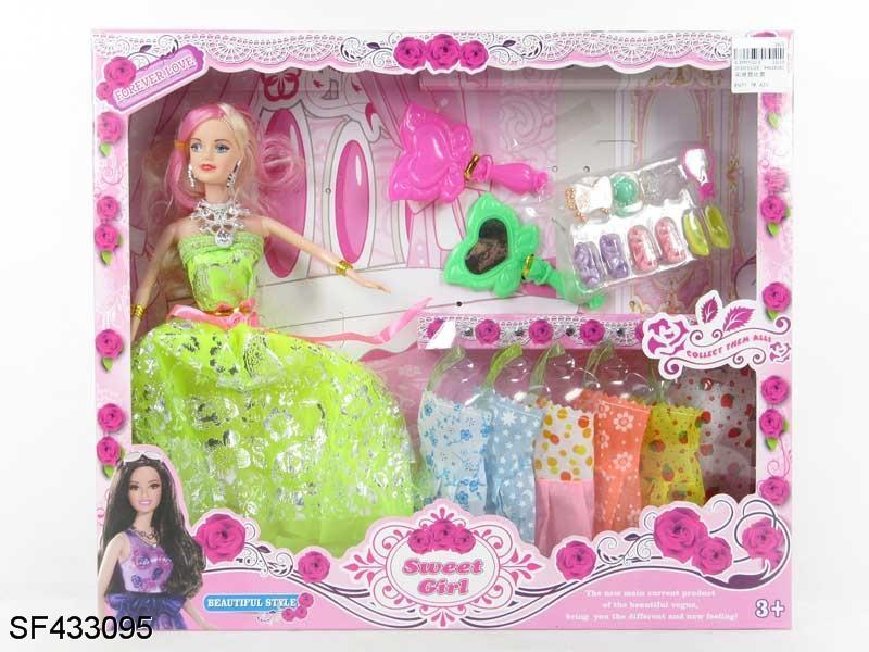 11.5寸实身婚纱芭比带衣服带配件