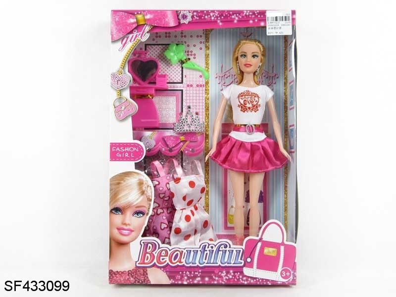 11.5寸实身大脚大身芭比带配件带饰品