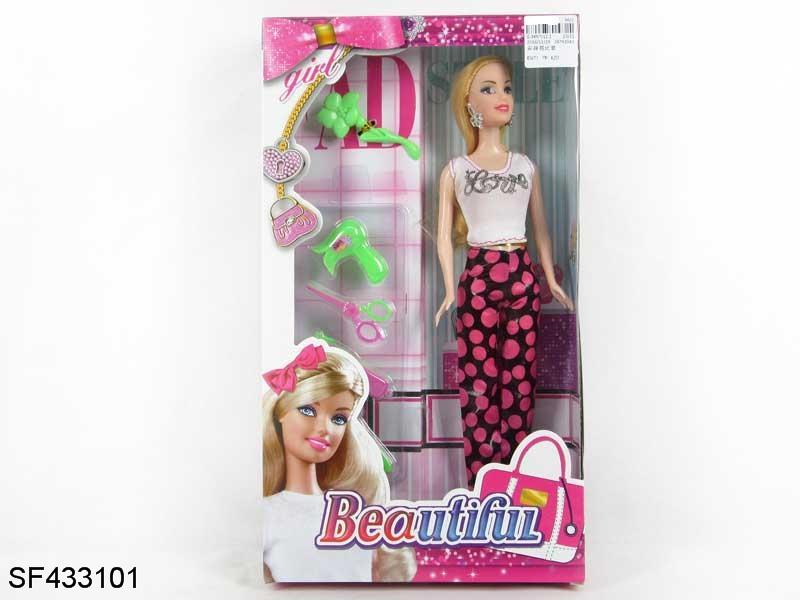 11.5寸实身大脚大身芭比带配件带饰品