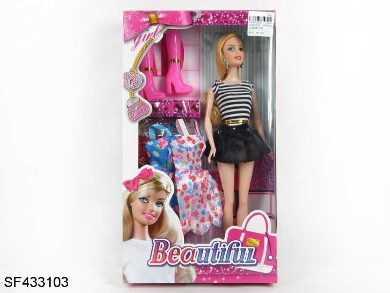11.5寸实身大脚大身芭比带配件带饰品