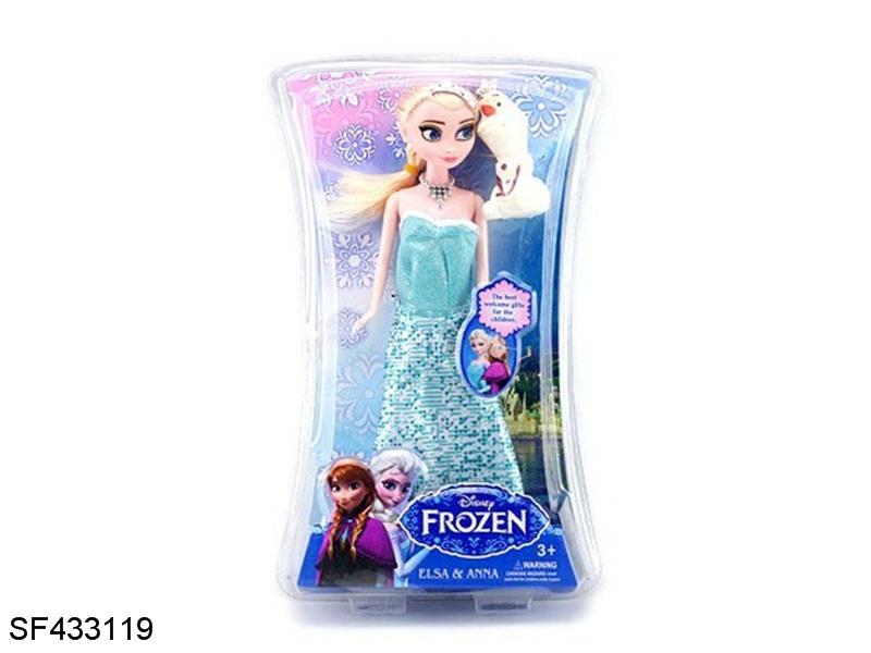 11寸实身冰雪芭比带雪宝项链