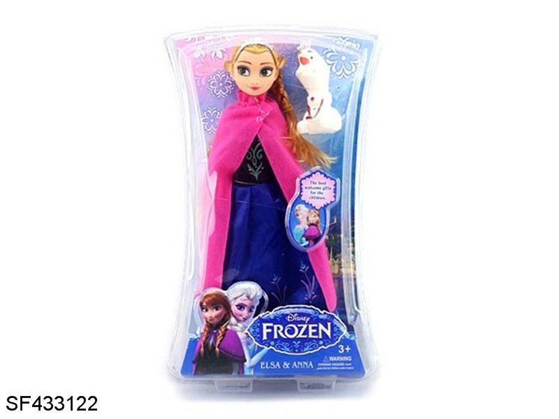 11寸实身冰雪芭比带雪宝项链