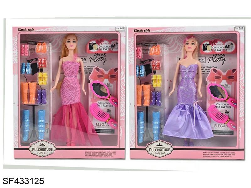 11.5寸美女配梳镜套鞋二款混装