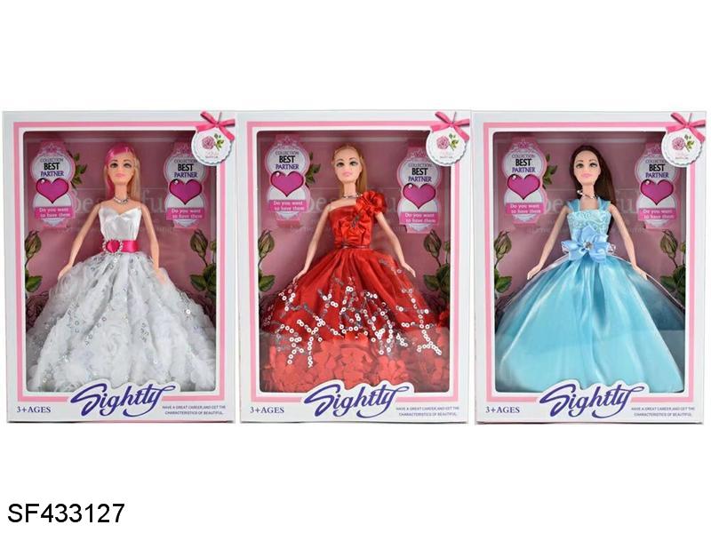 11.5寸美女礼服三款多色混装