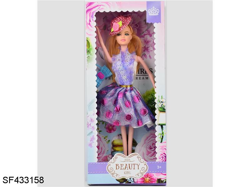 11.5寸实身时装公主芭比带帽子带包