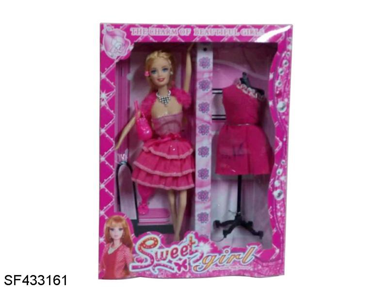 11.5寸实身时装公主芭比带模特衣架