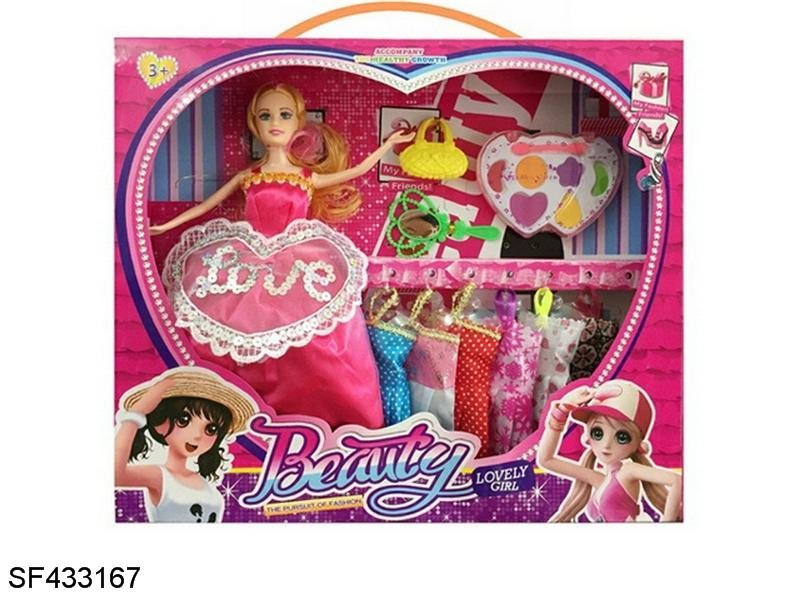 11.5寸实身芭比带配件带衣服