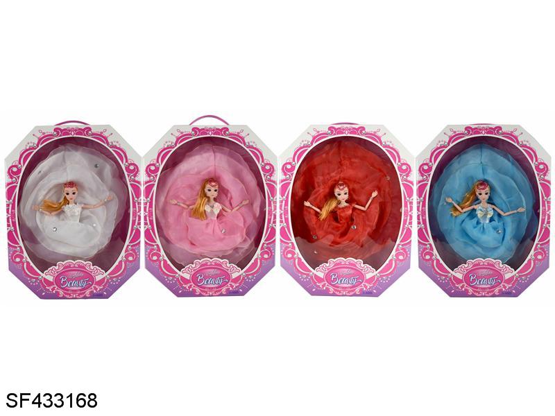 12关节实身3D真眼拖尾婚纱娃娃四款混装