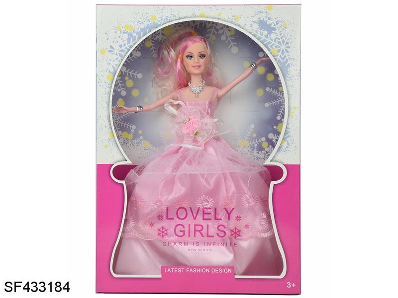 蕾丝11.5寸实身婚纱新娘