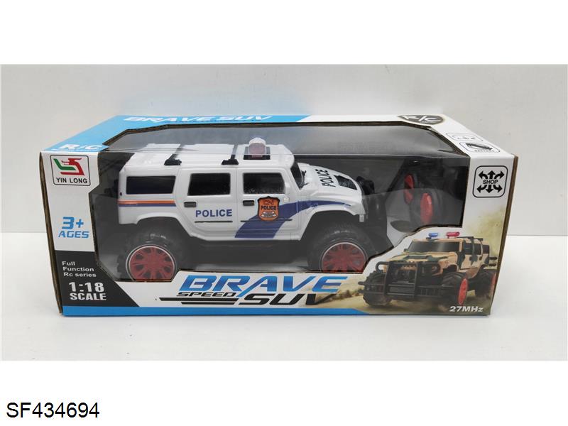 1:18四通悍马警车越野遥控车