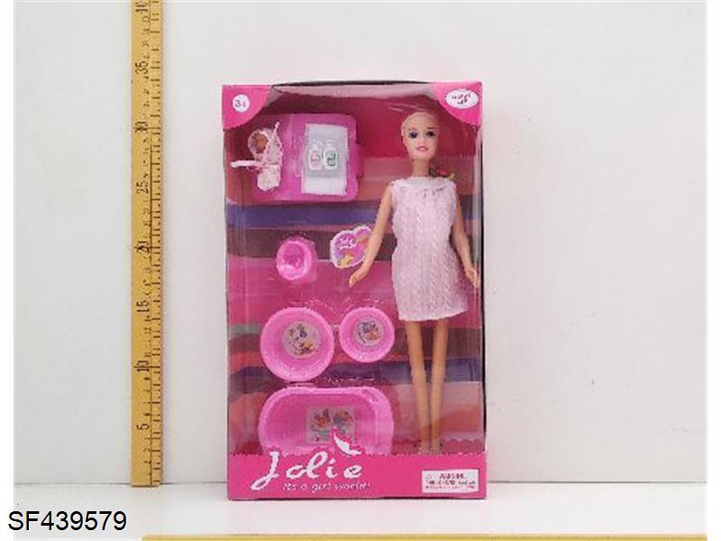 孕妇芭比娃娃洗浴套装