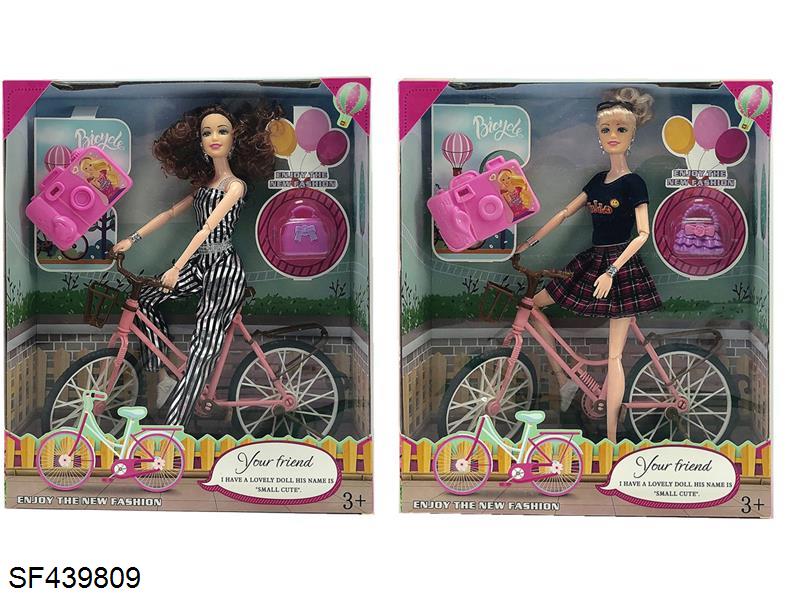 11.5寸单车芭比娃娃套装(2款混装)