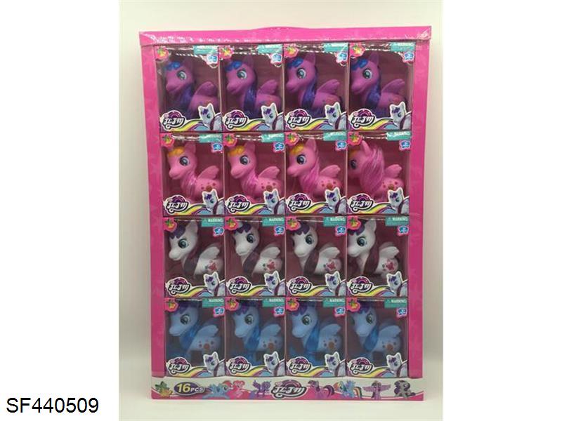 搪胶独角兽马(16pcs/盒)