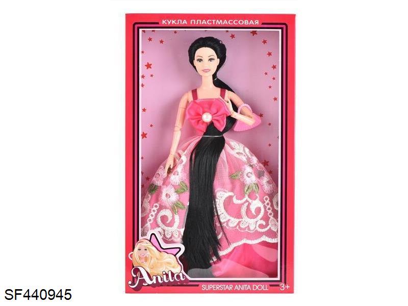 11.5寸多关节长发娃娃(3色混装)