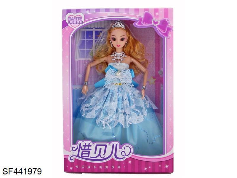 11.5寸9关节3D真眼大裙子芭比娃娃