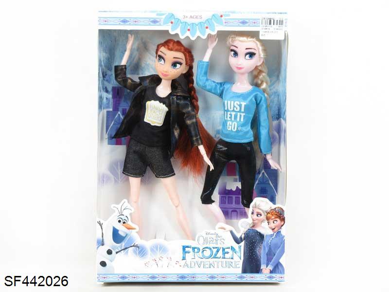 11.5寸12关节实身时尚冰雪芭比2款混装