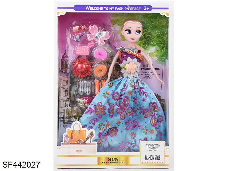 11.5寸实身冰雪芭比带吸塑配件