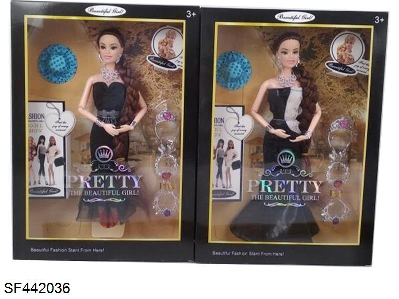 11.5寸12关节实身时装芭比带饰品配件