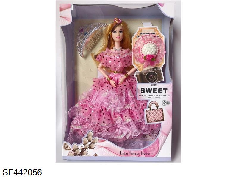 11.5寸12关节实身婚纱芭比带配件