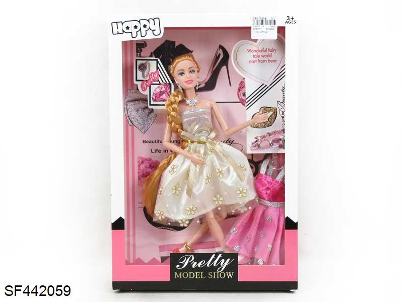 11.5寸12关节实身时装芭比带衣服