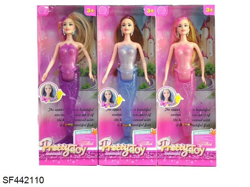 12寸6关节实身美人鱼芭比