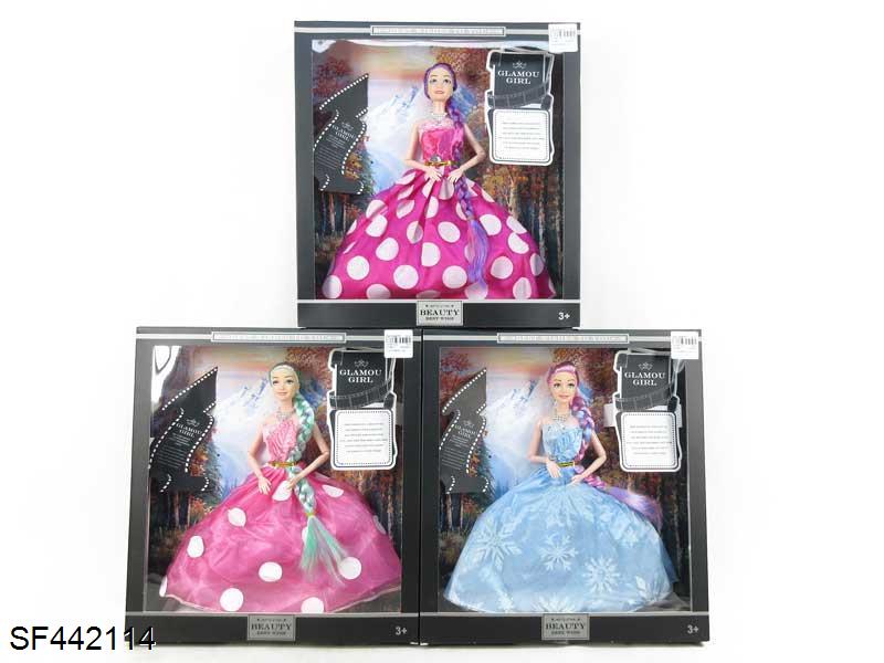 11.5寸12关节实身婚纱长发公主芭比