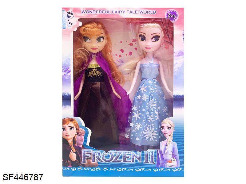 9寸实身冰雪奇缘芭比(双人装)