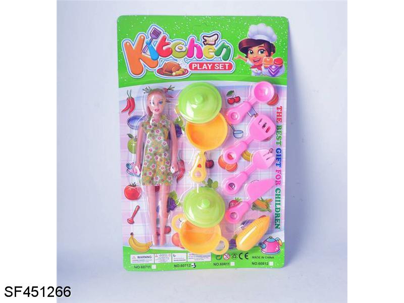 餐具配芭比